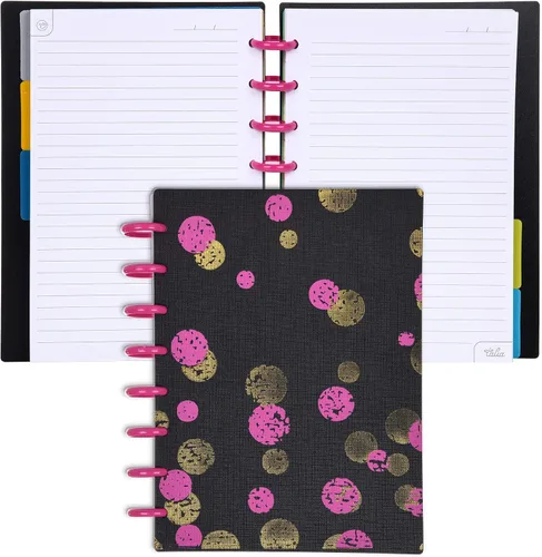 Vista 148 de Talia - Cuadernos de notas con tapas, planificador, personalizables, (Rosa de los 90, Junior (5.5 pulgadas x 8.5 pulgadas))