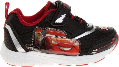Vista 5 de Disney Pixar Cars - Tenis con luz negra y roja para niños pequeños