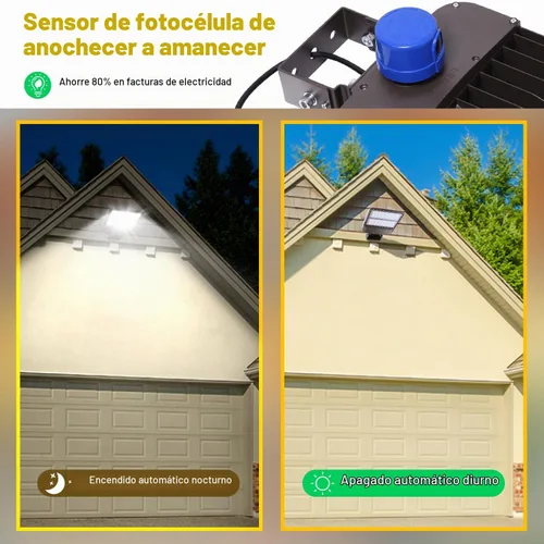 Vista 2 de Luz LED de estacionamiento de 200 W, 28000LM de montaje en pared