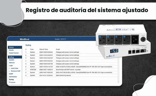 Vista 4 de Smart PDU - Energía de reinicio remoto IP, 4 tomacorrientes NEMA 5-15R conmutados
