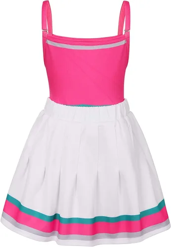 Vista 2 de Koatobbor Disfraz de animadora para niñas vestido de fiesta de Halloween con accesorios