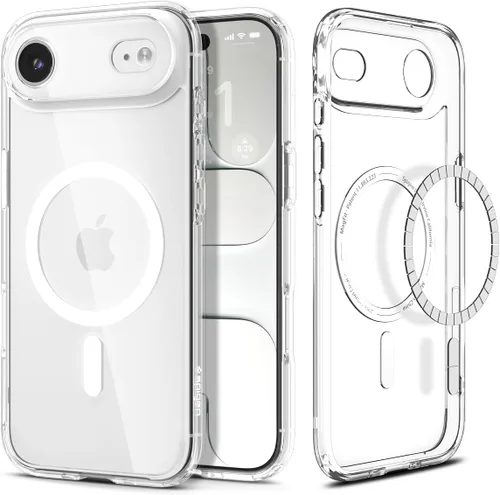 Vista 39 de Spigen Funda para iPhone 13 Mini, ultra híbrida MagFit [antiamarilleo] [compatible con Magsafe] - Transparente