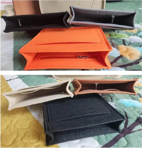 Vista 8 de Organizador de fieltro-para Hermes Evelyne III tpm pm gm bolsa inserto mini 16 29 33 bolsa organizador Y003 gris-L