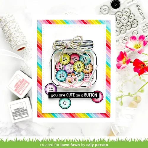 Vista 5 de Lawn Fawn LF3063 How You Bean? Botones Add-On 3X4 Clear Stamp Set