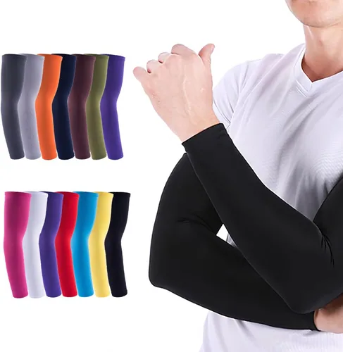 Vista 2 de TopTie 1 par de mangas de brazo personalizadas para hombres y mujeres, manga de compresión de brazo personalizada para fútbol, baloncesto y voleibol
