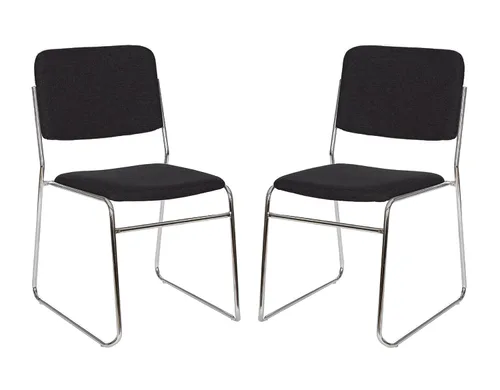 Vista 9 de OEF Furnishings OEF8652/2 Silla apilable acolchada de tela de grado comercial (gris clásico, paquete de 2)
