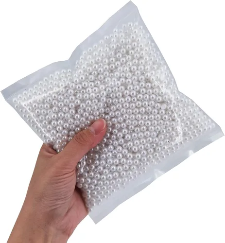 Vista 11 de INSPIRELLE 2600 perlas de imitación de ABS negras sin perforar para rellenos de jarrón, cuentas de maquillaje sin agujero de 0.236 pulgadas