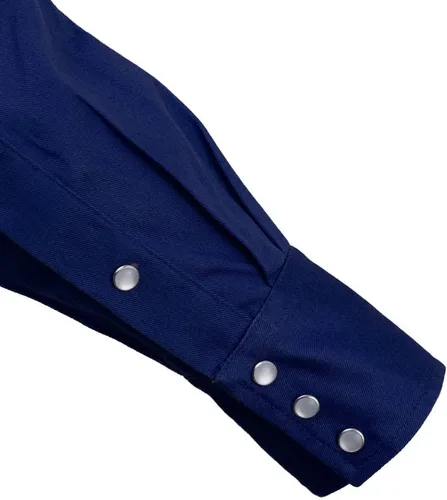 Vista 5 de Camisa Hi Vis de alta visibilidad FR resistente al fuego - 88% C/12% N - 7oz Azul marino
