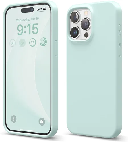 Vista 14 de elago Funda compatible con iPhone 15 Pro Max, de silicona líquida, funda protectora de cuerpo completo, a prueba de golpes, funda delgada