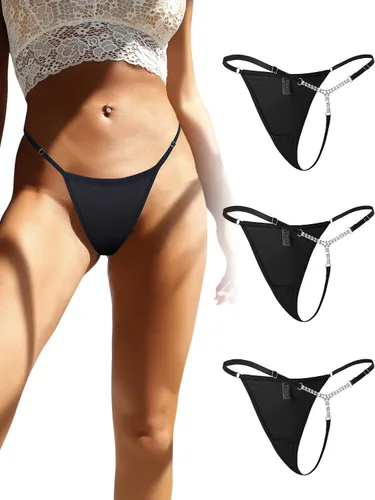 Vista 9 de ohyeah Tanga para mujer, tanga, tanga de talla grande, 1-3 piezas