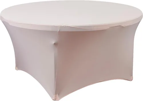 Vista 18 de Simply Elegant Mantel redondo ajustable de elastano Mantel para mesa de banquete, mantel de poliéster y elastano, para cumpleaños, quinceañera