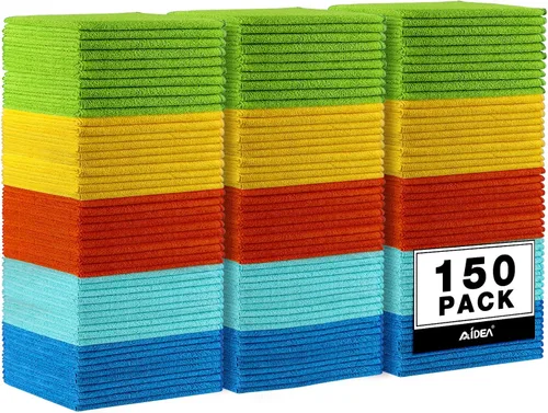 Vista 44 de AIDEA - Paño de limpieza de microfibra, 10 unidades, toallas de microfibra negras, 12 x 12 pulgadas Microfiber Towels for Cars, Wash Cloths, Lint