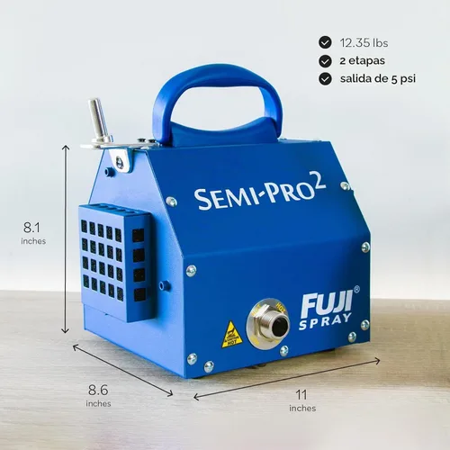 Vista 3 de Fuji Spray 2203G Semi-PRO 2 - Sistema de rociado HVLP por gravedad Motor de 1400 W, patrón de ventilador ajustable