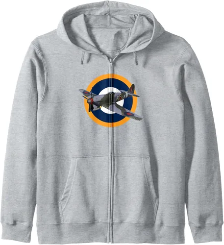 Vista 3 de RAF Hawker Tempest WW2 Fighter Aircraft Zip Hoodie