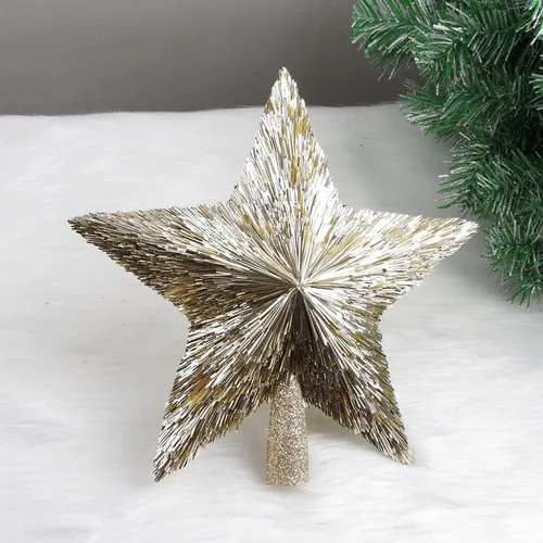 Vista 7 de Adorno pequeño para la punta del árbol de Navidad – Estrella rosa para la punta del árbol de Navidad – Adornos rosas para la punta de árboles