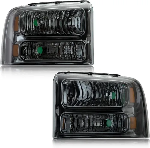 Vista 21 de G-PLUS Faros delanteros delanteros para Ford F250 F350 F450 F550 Super Duty 1999-2004; compatible con Ford Excursion 2000-2004 lente transparente
