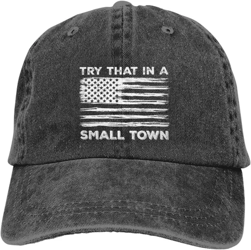 Vista 9 de Hat Try That in Small Towns Trucker Hat Men Funny Mesh Cap for Summer