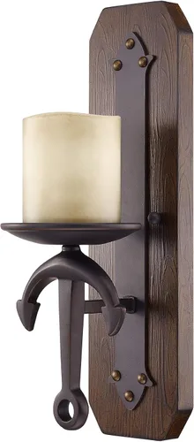 Vista 2 de Livex Lighting 4861-67 Aplique de pared Cape May de 1 luz, bronce antiguo