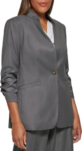 Vista 3 de Calvin Klein Blazer de traje de trabajo con cierre de un botón para mujer