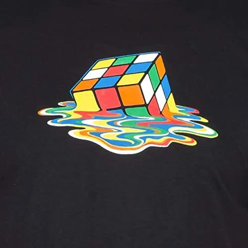 Vista 5 de Rubik's Cube Melting Sheldon Cooper The Big Bang Theory - Camiseta negra