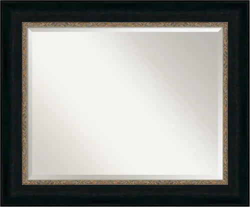 Vista 17 de Amanti Art Bronze Bathroom Mirror for Over Sink, 27x27 Paragon Bronze Square Vanity Mirror, Medium Traditional Frame, Hangs Horizonally and