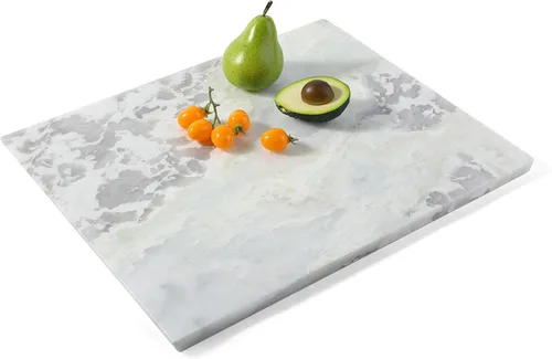 Vista 11 de Koville Tabla de cortar de mármol para cocina, tabla grande de quesos de losa de mármol de 16 x 12 pulgadas, tabla de servir rectangular