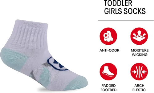 Vista 2 de Under Armour Girls' Multi Pack Quarter Sock