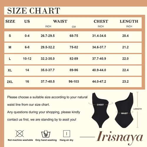 Vista 6 de Irisnaya Body de un hombro descubierto para mujer, sin mangas, liso, ajustado, leotardo de una pieza, ropa de club