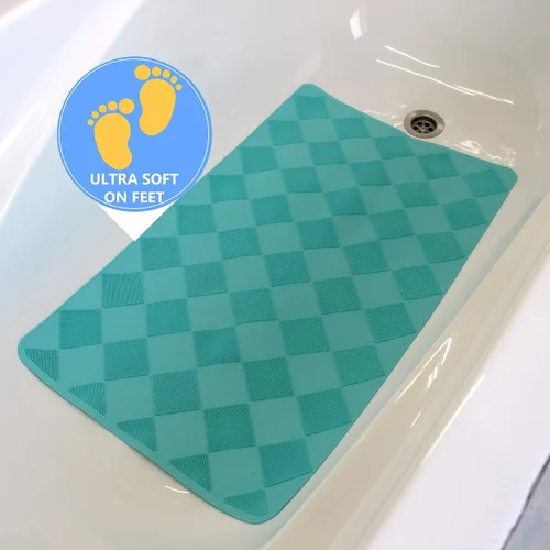 Vista 2 de SafeLand - Tapete antideslizante para baño, ducha, bañera, material TPR, ecológico, sin PVC, lavable a máquina, sin olor, con potentes ventosas
