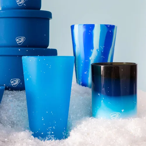 Vista 5 de Silipint Vaso de pinta de silicona de 16 oz – Vaso de silicona reutilizable irrompible sin BPA – Flexible apto para lavavajillas, microondas