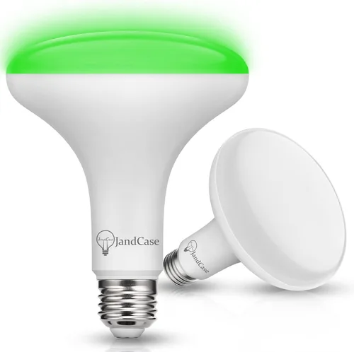 Vista 10 de JandCase BR30 Bombillas de Halloween, Bombillas de inundación naranja de Halloween con base E26 para interiores, Bombillas de inundación naranja