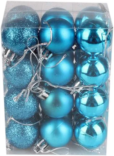 Vista 14 de Bola de árbol de Navidad de 1.181 in para colgar en casa, fiesta, adorno de árbol de Navidad, bola decorada, regalos para el Año Nuevo (negro)