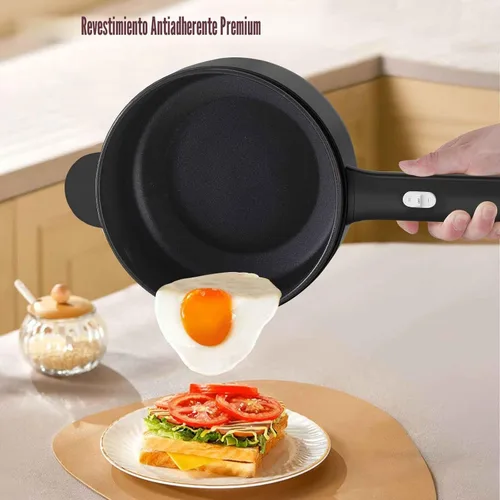 Vista 3 de Dezin Olla caliente eléctrica de 2L y cocina rápida de fideos de 1.6L