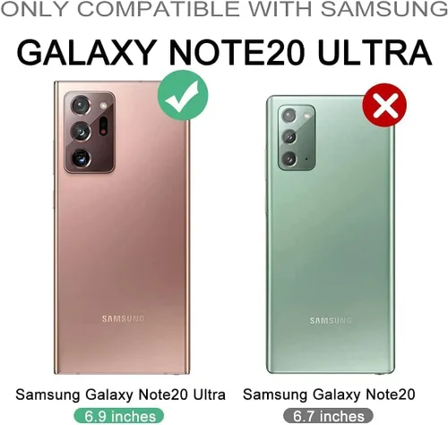 Vista 2 de Dexnor para Galaxy Note 20 Ultra Estuche con protector de pantalla transparente 360, cuerpo completo, resistente, protector, a prueba de golpes
