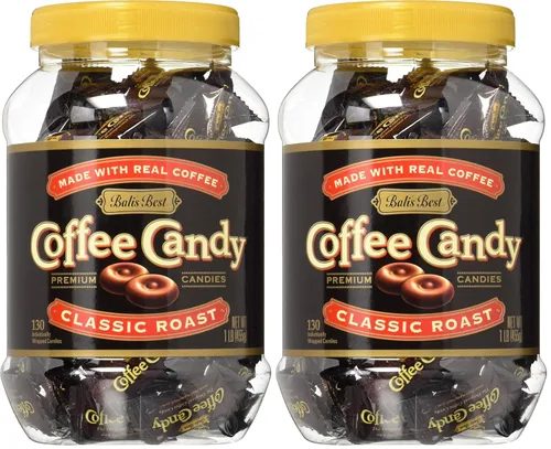 Vista 6 de Bali's Best Caramelo de café, frasco de 1 libra, caramelo duro envuelto individualmente, hecho con café real de Sumatra, Halal