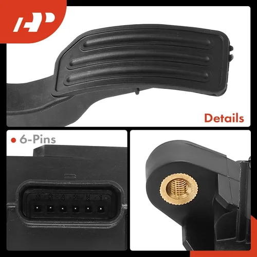 Vista 8 de A-Premium Pedal de acelerador con ensamblaje de sensor de posición Compatible con Nissan Versa 2013-2022, Versa Note 2014-2019, Kicks 2018-2022