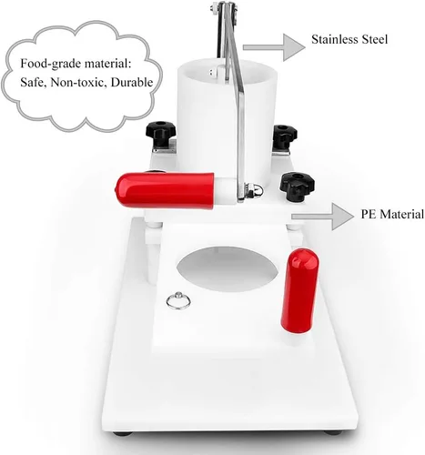 Vista 3 de Huanyu Máquina formadora de hamburguesas comercial Material PE 4.331 in 4.3 "Manual Burger Press Meat Patty Forming Processor White Burger Press