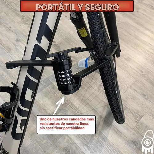 Vista 5 de Monster - Candado plegable para bicicleta, acero endurecido antirrobo, resistente al óxido, plegable, compacto, de alta seguridad, para bicicleta