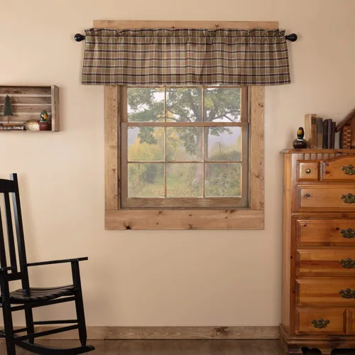 Vista 11 de VHC Brands Rustic & Lodge - Cortinas para ventana de cocina, par de festones Wyatt, marrón caqui