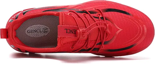 Vista 5 de GENCL Tenis de moda para niñas y niños con suela de goma, transpirables y antideslizantes, zapatos casuales para niños, con forro de tela