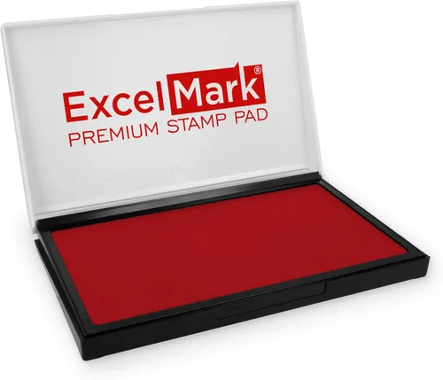 Vista 10 de ExcelMark - Almohadilla de tinta para sellos de goma 1-7/8 por 3-1/8 pulgadas - Negro