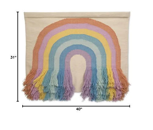 Vista 6 de Delta Children Colgante de pared de arco iris tejido a mano, multicolor