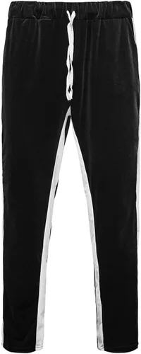 Vista 4 de KISSQIQI Conjunto deportivo de 2 piezas con cremallera completa para hombre, de terciopelo dorado, trajes deportivos casuales, chaqueta y pantalones