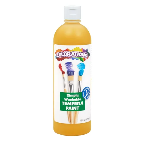 Vista 14 de Colorations WSTAP Pintura de témpera lavable, 16 onzas líquidas, verde manzana, no tóxica, vibrante, atrevida, pintura para niños, manualidades