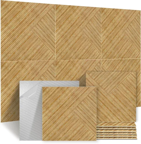 Vista 7 de Paneles acústicos, paquete de 6 paneles de pared insonorizados de 23.6 x 23.6 x 0.4 pulgadas, paneles de pared acústicos decorativos, paneles