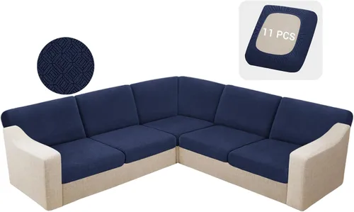 Vista 61 de HDCAXKJ - Fundas impermeables para cojín de sofá modular, fundas elásticas para cojín de sofá de esquina, fundas protectoras de muebles de jacquard
