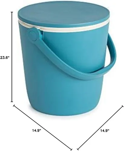 Vista 17 de Keter Go Bar - Enfriador de cerveza y vino de 4.2 galones con asa y mesa desplegable para exteriores, perfecto para tu patio, picnic y accesorios