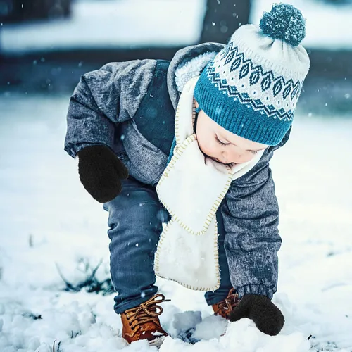 Vista 7 de ONESING 4 pares de mitones para bebés, guantes suaves para recién nacidos, guantes de invierno para bebés y niñas