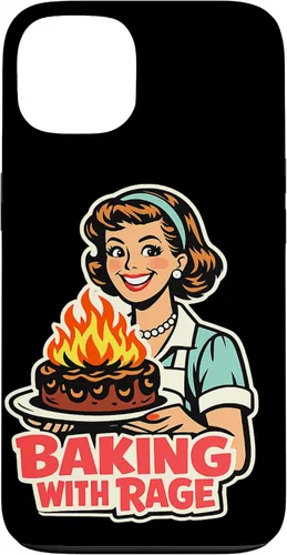 Vista 7 de Baking with Rage Retro 1950s Housewife Pop Art Humor Case for iPhone 17