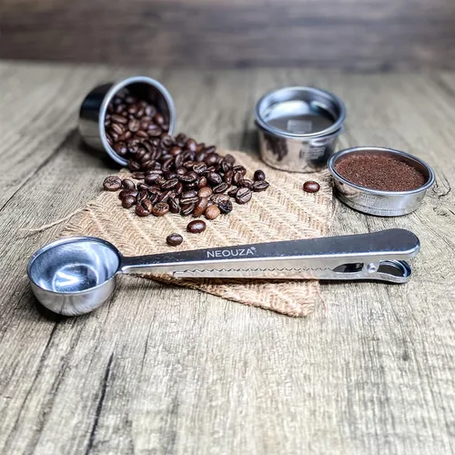 Vista 5 de NEOUZA Cesta de filtro de acero inoxidable de 2.008 in de taza para portafiltro sin fondo de expreso, compatible con máquina de café Delonghi